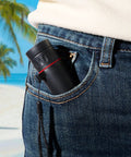 Grab And Go Monocular Telescope With Focusing Optics Waterproof Non Slip Grip Ideal For Adults Compact Lightweight Black For Outdoor Adventures, Bird Watching, Travel, And Wildlife Viewing in jeans pocket