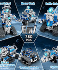 6 In 1 STEM Robot Building Kit With 780 Pieces, App And Remote Control Space Robot Toys For Kids Ages 8 To 14 image