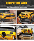 Dust Gets Routed Fast With This Badass Planer Vacuum Adapter Replacement Compatible With Dewalt Dw735 Units For A Tight As A Drum Hookup That Keeps Your Workspace Clean And Makes Woodworking A Breeze - images showing DW735 adapter details and compatibility.