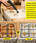 Heavy Duty Steam Cleaner With 2L Water Tank, 28 Piece All In One Multipurpose Kit cleaning kitchen stove before and after use
