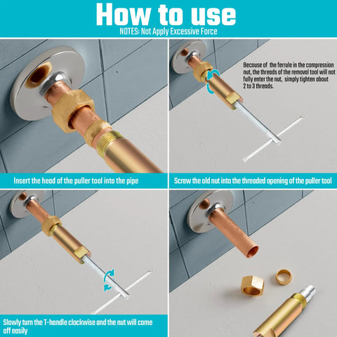 Effortless Half Inch Compression Sleeve Puller Tool For Ferrule Removal Without Damage Corrosion Resistant A3 Steel in use