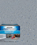 Epoxy Basement Floor Coating Kit For Concrete, Two-Part Epoxy, Satin Gray Finish, 120 Fl Oz, ultra durable, easy to clean