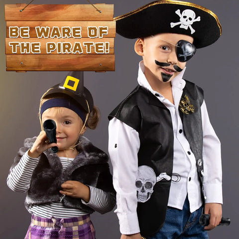 Twenty Piece Pirate Party Favors Telescopes For Kids And Toddlers Five Point Five Inch Retractable Toy Telescopes For Pretend Play Kid Friendly Party Supplies For Birthdays Halloween Treasure Hunt Fun, pirate kids in costume