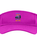 Cool Pink CNC Vise Gauge Square Sun Visor For Machinists And Tool Lovers, breathable mesh hat with adjustable fit.