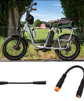 3 Pin E Bike Throttle Connectors Waterproof Sensor Cable Set shown with electric bike and connector close-up