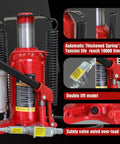 20 Ton Pneumatic Bottle Jack With Slow Release Welded Aluminum Pump Heavy Duty Car Lift features and safety details