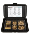 Ultrasonic Threaded Inserts For Plastic Kit With Heat Set Thread Inserts, Metric M2.5 To M6, Tapered Single Vane in case