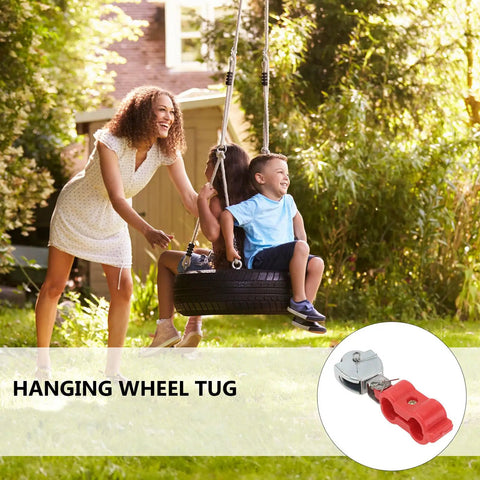 Built Like A Tank 5 Piece Steel Wire Rope Pulleys With Plastic Sheaves Heavy Duty Hoisting Block For Garage Work And Chain Rigging Made To Shred Through Heavy Loads Without Breaking A Sweat, used for outdoor tire swing.