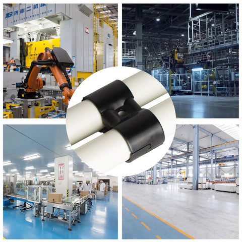10 Pack Black Double Port Parallel Pipe Clamps For 28mm Lean Tubes Heavy Duty Carbon Steel Tube Connectors Built Ridiculously Tough Dead Nuts Tight Grip With Hex Wrench