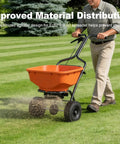 Agitator Replacement Kit for Echo RB60 Spreader with Extension Arm spreading material evenly on grass