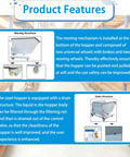 No Sweat Heavy Duty Steel Self Dumping Hopper Shifts From Forklift Or Push Cart Mode Effortlessly showing moving and drain structures.