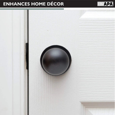 Black Matte Ball Style Passage Door Knobs Set for Interior Doors Non Locking Closet and Pantry Doors 6 Pack Durable