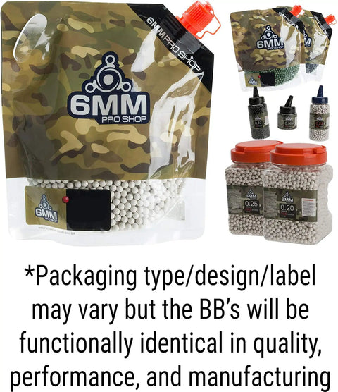 BioVal Outdoor Pro Series 6mm Airsoft BBs 0.40g 500 Rounds White Premium Sniper Bottle Packaging and Variations