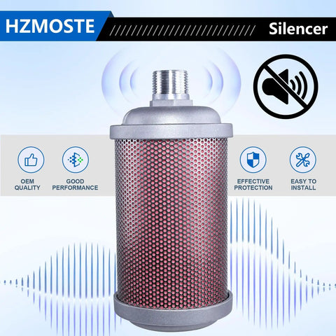 Industrial Exhaust Silencer For 3/4 NPT Male Interface Fits Air Compressors Dryers Vacuum Pumps And Pneumatic Equipment Lowers Noise