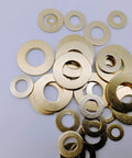 Brass Flat Washer Set 360 Pcs Assortment Kit M2 M2.5 M3 M4 M5 M6 M8 M10 With 0.4 To 1.2 mm Thickness, Perfect For Outdoor Humid Environments, Marine Hardware, Motors, Cylinders And Valves. Brass flat washers assorted sizes