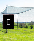 Baseball Softball Batting Cage Backstop With 4 By 6 Foot Strike Zone Target Cloth for backyard practice and school training
