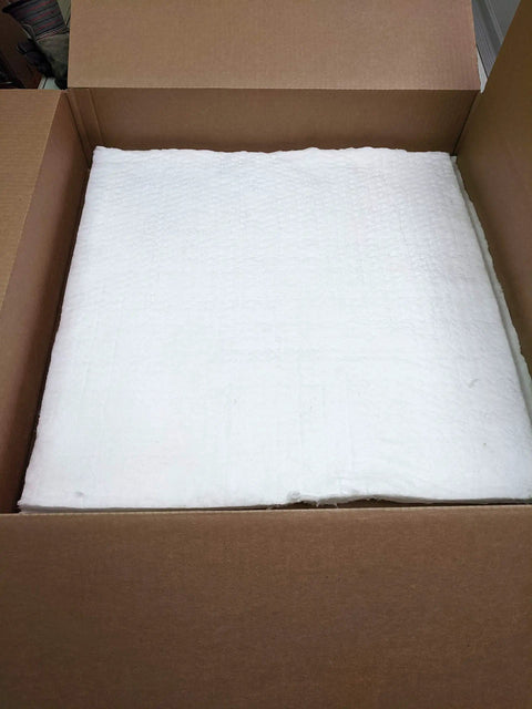 12x24x1 Ceramic Fiber Blanket Insulation 6 Lb 2300F High Temp For Wood Stoves, Pizza Ovens, Kilns, Forges, And Fireplaces in box