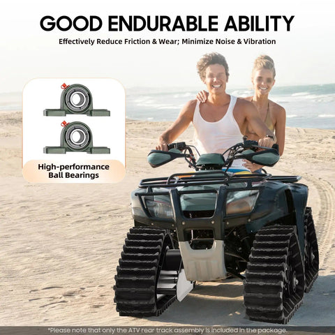 Couple on ATV with Beefy Heavy Duty 600mm Rear Axle Track Assembly Kit For Go Karts ATVs UTVs and Buggy Black Metal Rear Axle Shaft