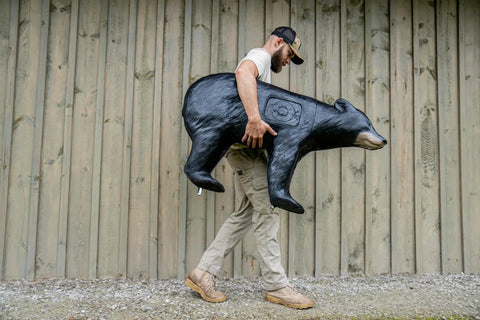 Carrying 3D Black Bear Archery Target For Realistic Hunting Practice In The Backyard, Self-Healing Foam With Dura-Flex Construction