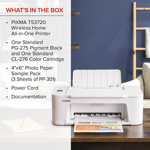 All In One Wireless Printer For Home Use With Easy Setup And Fast Print Speeds Print Copy Scan In One Compact White Unit