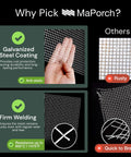 Comparison of Chicken Wire Mesh Hardware Cloth 16 Inch By 15 Foot 18 Gauge Beefy Galvanized Steel with others showing durability and rust resistance.