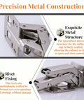175 Degree Heavy Duty Cabinet Hinges Set For Wide Opening 2 Pair Concealed Hydraulic Hinges in metal construction.