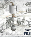1/72 Scale Austro-Hungarian WWI Tethered Observation Helicopter Model Kit box art with detailed airframe and historical scene