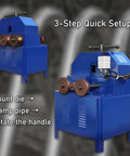 Lg Xenzhuo Heavy Duty Electric Pipe Bender 1500W Rolling Tube Bending Tool with 3-Step Quick Setup and multiple dies.