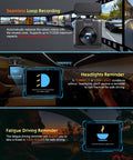5K Front Dash Cam With GPS And 5G WiFi Sony STARVIS Sensor HDR Night Vision seamless loop recording feature highlighted.
