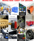 110V AC To 12V DC Power Converter 600W 50A SMPS Transformer with various 12V device compatibility examples