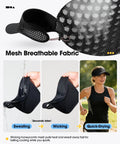 Mesh Breathable Sports Visor For Men And Women Adjustable All Day Lightweight Quick Dry Sun Hat with Moisture Wicking