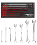 Ultra Slim Open-End Metric Wrench Set, 7pc Slim Spanners From 6mm To 19mm, Under 4mm Thin Profile With EVA Foam Tray, Part 1253