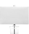Toledo 25 Inch Crystal Table Lamp With Cotton Shade Great End Table Lighting For Living Room Or Bedroom On Off Switch