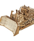 Terrain Titan Bulldozer 3D Wooden Puzzle Kit For Adults To Build With 1715 Precision Cut Pieces No Glue Needed, illustrated wooden bulldozer model