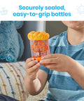 Child holding autumn Seasonal Sensory Tube for Calming Kids, Chill Out Fidgets for Travel and School, hands-on stress relief toy