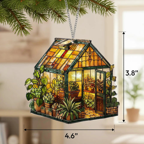 Acrylic Plant Ornament With Faux Stained Glass Suncatcher For Garden Lovers Lightweight Christmas Tree Decor Perfect Gift For Women Mom Grandma Nature Themed Home Accent For Plant Lovers Indoor Greenery Just One More 2025