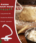 All In One 4.5 Quart Tilt Head Stand Mixer Attachments Set With Wire Whip, Dough Hook, And Coated Flat Beater, K45DH Dough Hook image
