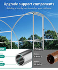 Comparison of steel pipe thickness for large metal chicken coop and walk in chicken run with feeding door security lock and cover