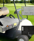 Universal Golf Cart Seat Cover Towel Blanket With Four Front Pockets Non Slip Backing And Soft Comfortable Fit On Golf Cart
