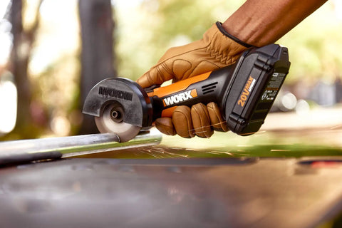 Compact 20V Mini Cutter With 3 Inch Cutting Disc Includes Three Cutting Discs And One Grinding Disc Delivers 19000 RPM For Cutting Metal Tile Thin Concrete And Plastic Ergonomic One Hand Operation And Power Share Battery Compatibility