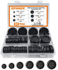 52 Piece Rubber Grommet Set In Six Sizes Round Hole Plugs For Drill Holes Five Eighth Inch Thirteen Sixteenths Inch Seven Eighths Inch One Inch One And Three Sixteenths Inch One And A Half Inch Black in clear case