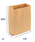 Waxed Kraft Receptacle Liner Bags For Feminine Hygiene Waste, Moisture Resistant, 500 Count, Fits Sanitary Disposal Units, 7.5 By 10.5 By 3 Inches