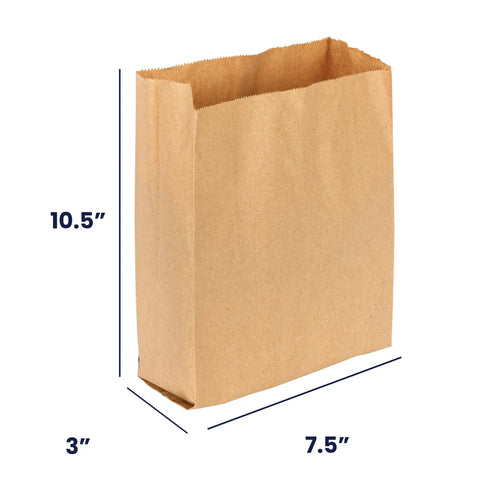 Waxed Kraft Receptacle Liner Bags For Feminine Hygiene Waste, Moisture Resistant, 500 Count, Fits Sanitary Disposal Units, 7.5 By 10.5 By 3 Inches