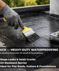 Applying Black Liquid Rubber Waterproof Coating Industrial Grade Sealer For Foundations And Flat Roofs Heavy Duty Membrane