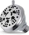 Six Setting Chrome Shower Head With 2.5 GPM Flow Delivers Beast Mode Power Even On Low Water Pressure, spiral design close-up
