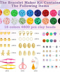 5300 Clay Beads Bracelet Making Kit For Kids Ages 8 To 12 With 500 Charms And Alphabet Beads A To Z Plus Vowels Ideal For Arts And Crafts Easter Toys Birthday Party Activities showing 18 colorful beads, charms, and accessories.