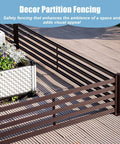 Top Shelf Outdoor Balcony Guardrail With Custom Length Aluminum Panels Built Like A Tank For Patios Gardens And Retaining Walls, brown decor partition fencing design.