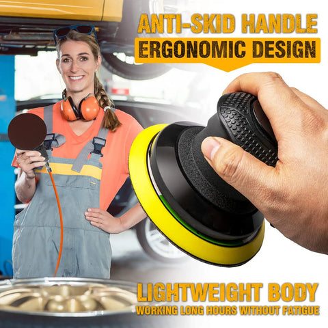 5 Inch Air Random Orbital Sander Dual Action Pneumatic Palm Sander For Wood And Metal Polishing Auto Body Work And Car Refinishing