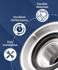 Washer Tub Stem and Seal Repair Kit With Hub Assembly and Spanner Nut for Maytag, JennAir, Admiral, and Whirlpool Washers