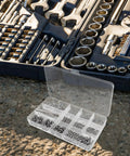 400 Piece Stainless Steel Cone Point Set Screws Heavy Duty Repair Kit With Wrenches for home repairs and bathroom fixture hardware.